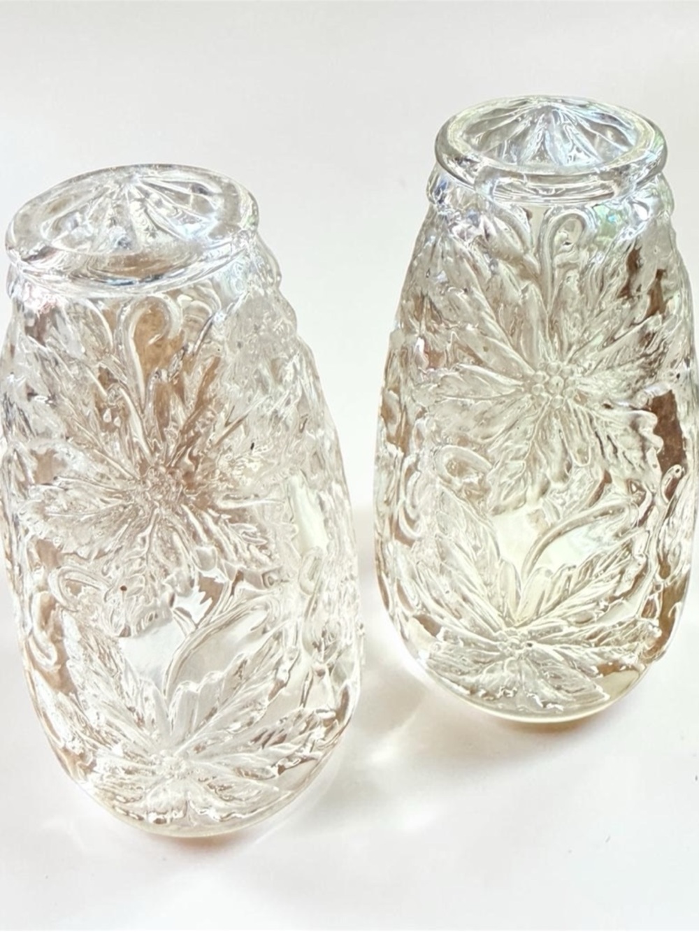 Vintage Princess House Fantasia 24% Lead Crystal Salt & Pepper Shakers W Germany
